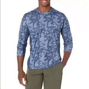 Huk Icon X Running Lakes Long Sleeve Performance XL Navy Fishing Shirt UPF 50+